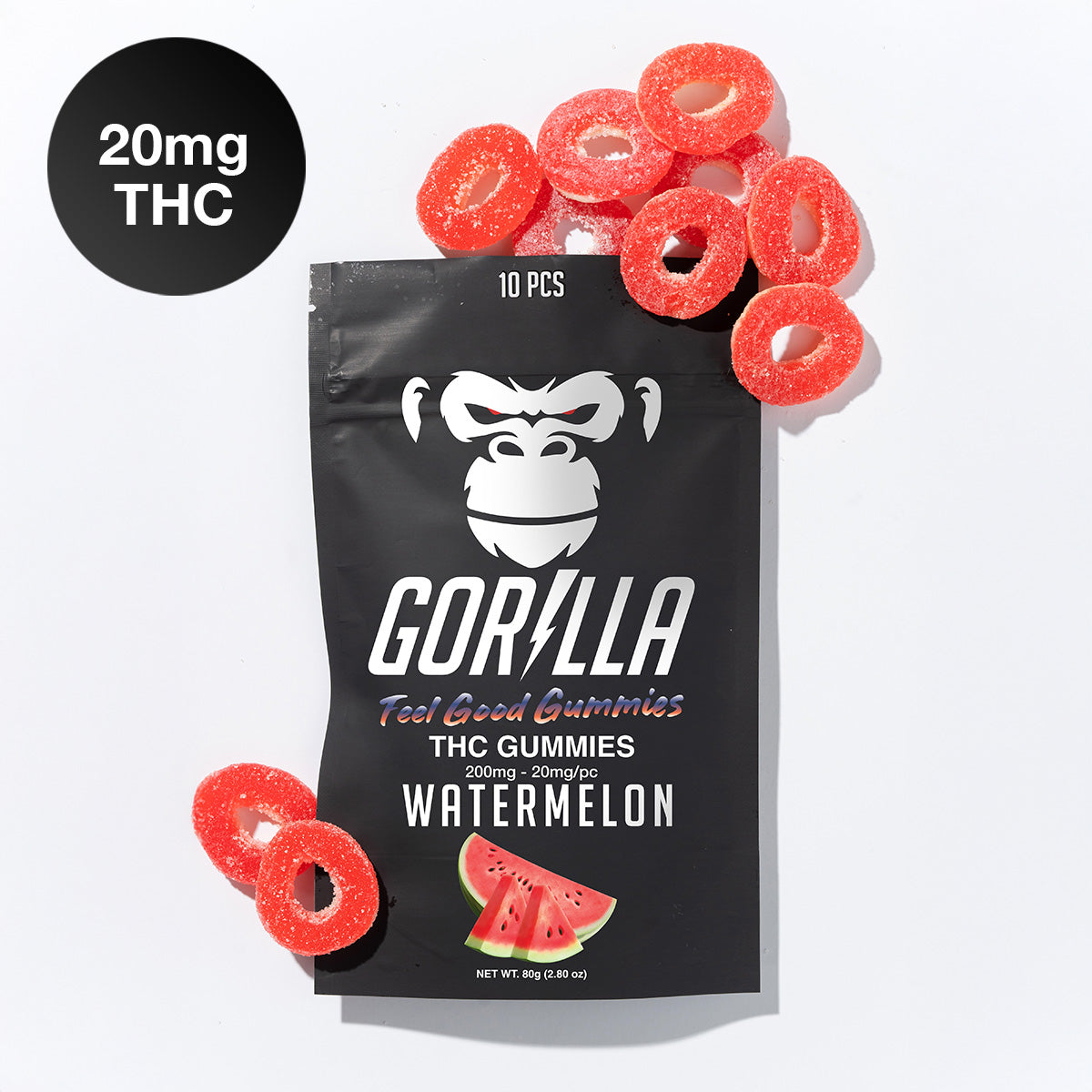 Gorilla THC Gummies - 20MG Delta 9 (10pc)