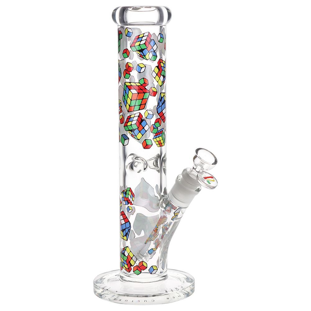 Pulsar Design Series Straight Tube Glass Water Pipe | 12" | 14mm F