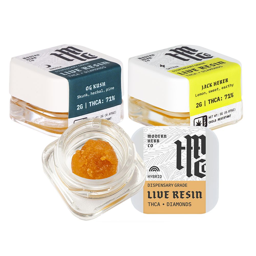 Modern Herb Co Dispensary Grade Live Resin THCA Dabs - 2g
