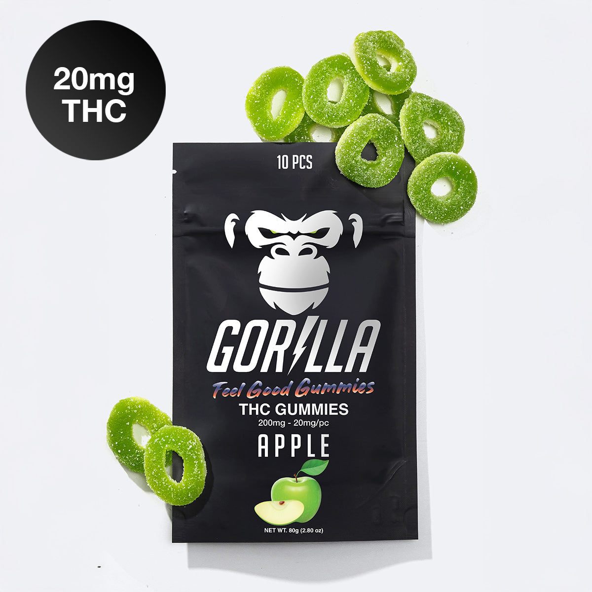 Gorilla THC Gummies - 20MG Delta 9 (10pc)